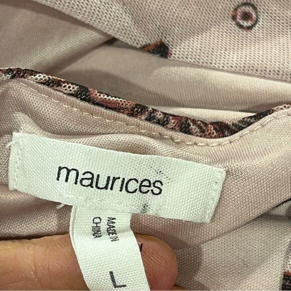 Maurice’s Floral Dusty Pink v-neck Maxi Dress with Short sleeves - Picture 10 of 14